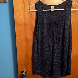 Faded Glory , space dyed, lace trim tank top  Med 8/10